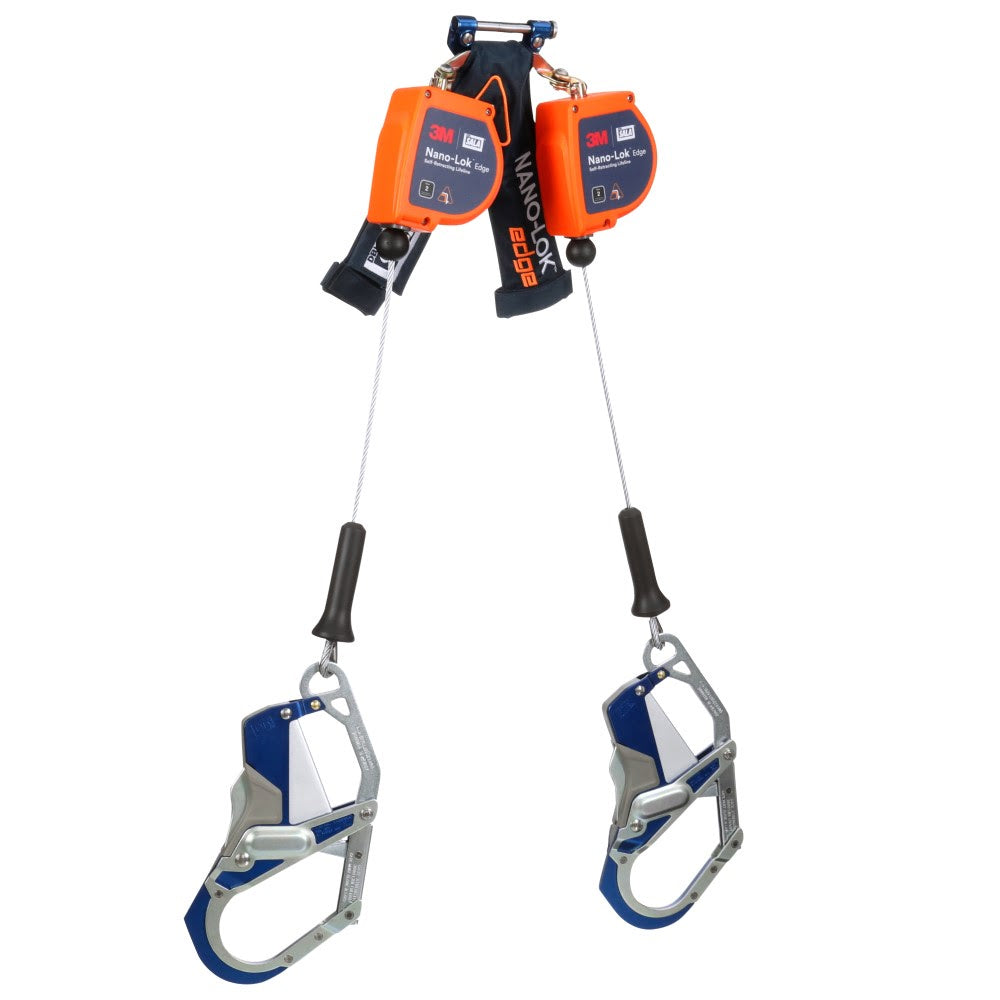 DBI Sala 3500283 Nano-Lok Edge Twin-Leg Personal Self Retracting Lifeline, Cable, Aluminum Comfort Hook, 7 ft, Class 2 ANSI - 2