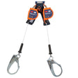 DBI Sala 3500284 Nano-Lok Edge Twin-Leg Personal Self Retracting Lifeline, Cable, Steel Rebar Hook, 7 ft, Class 2, ANSI