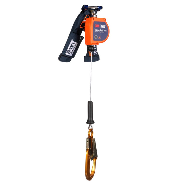 DBI Sala 3500294 Nano-Lok Edge Self-Retracting Lifeline with Quick Connect, Cable, Aluminum Rebar Hook, 8', Class 2