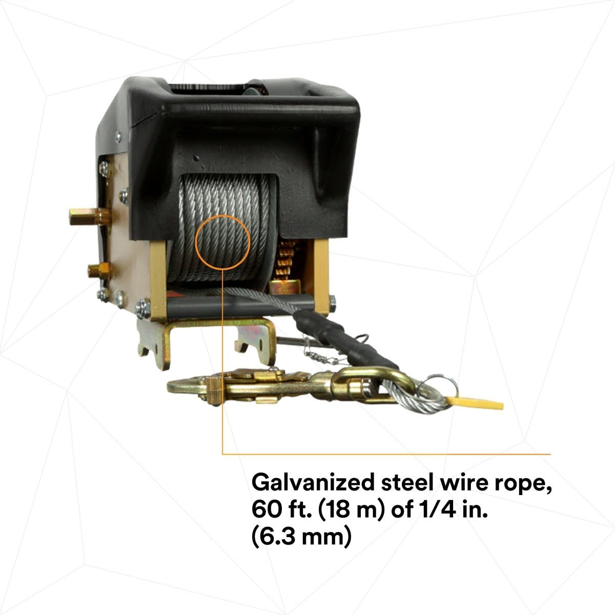 DBI Sala 8102001 Salalift II Winch, 60 ft. (18 m) (7100156945) - 10