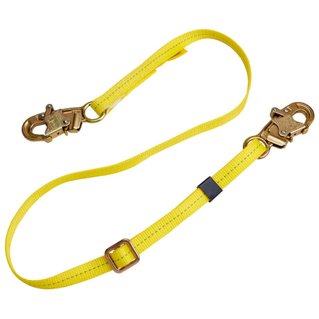 DBI Sala 1231016 Web Adjustable Positioning Lanyard, Yellow, 6 ft. (1.8m)