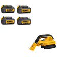 DeWalt DCB200-4 20V MAX Premium Battery, 4-Pack W/ DCV517B 20V MAX Vacuum, Bare