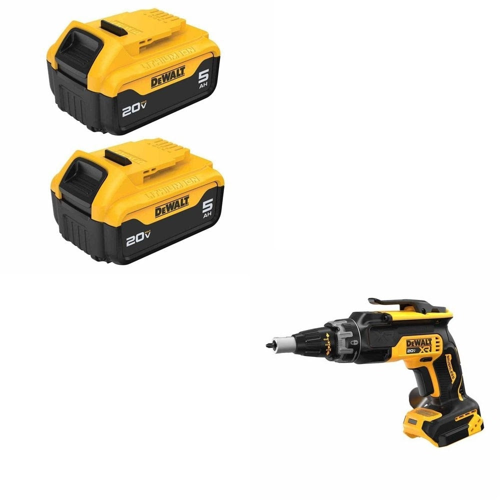 DeWalt DCB205-2 5Ah Battery 2 Pack Kit W/ FREE DCF630B Screwgun