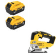 DeWalt DCB205-2 5Ah Battery 2-Pack Kit W/ FREE DCS334B Jig Saw