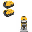 DeWalt DCB205-2 5Ah Battery 2-Pack Kit W/ FREE DCW600B Router