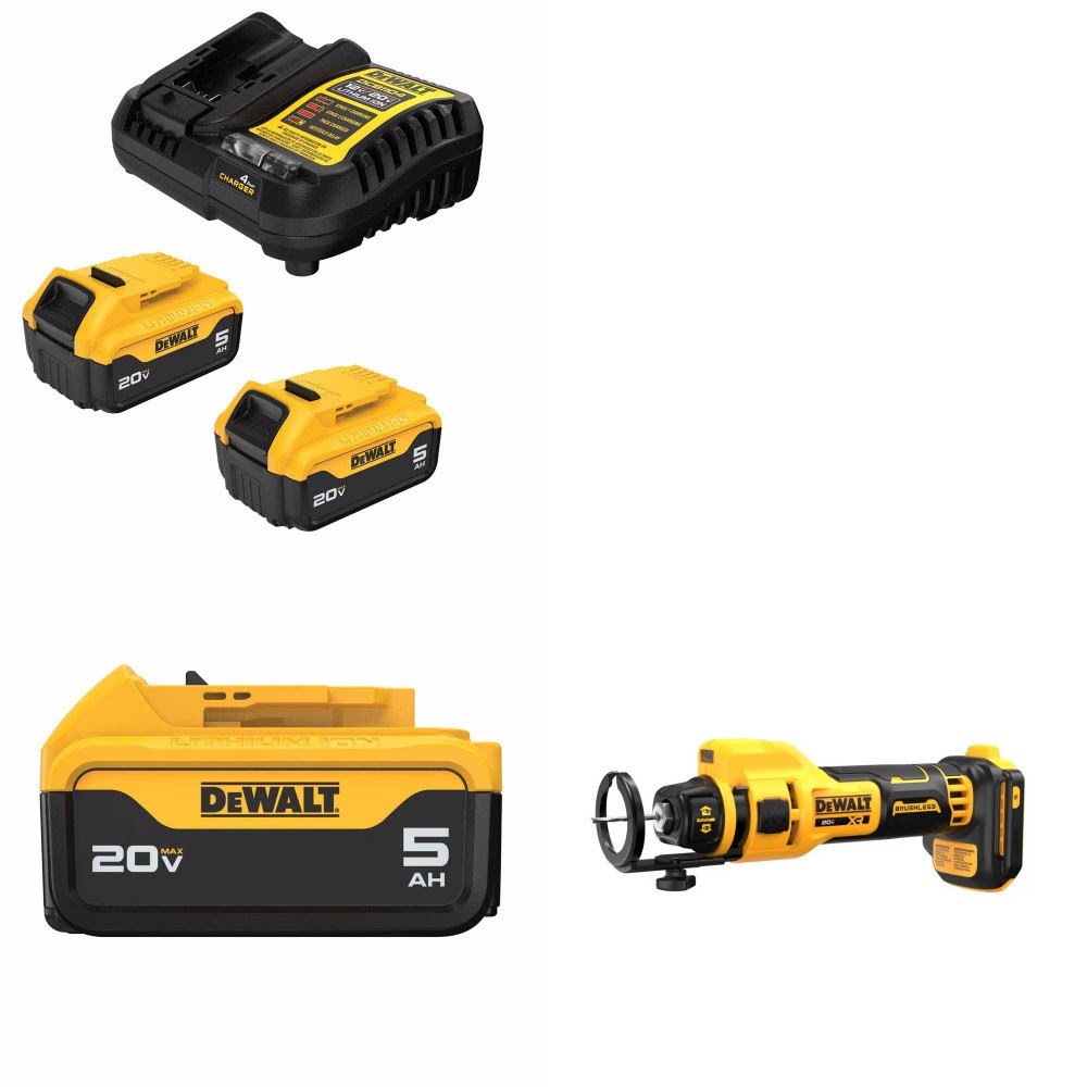 DeWalt DCB205-2C Battery Kit W/ FREE DCB205 Battery and FREE DCE555B Cut-Out Tool