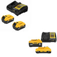 DeWalt DCB205-2C 20V MAX 5Ah Battery Kit W/ DCB2460C 20V MAX 4Ah/6Ah Starter Kit