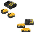 DeWalt DCB205-2C 20V MAX 5Ah Battery Kit W/ DCB2460C 20V MAX 4Ah/6Ah Starter Kit