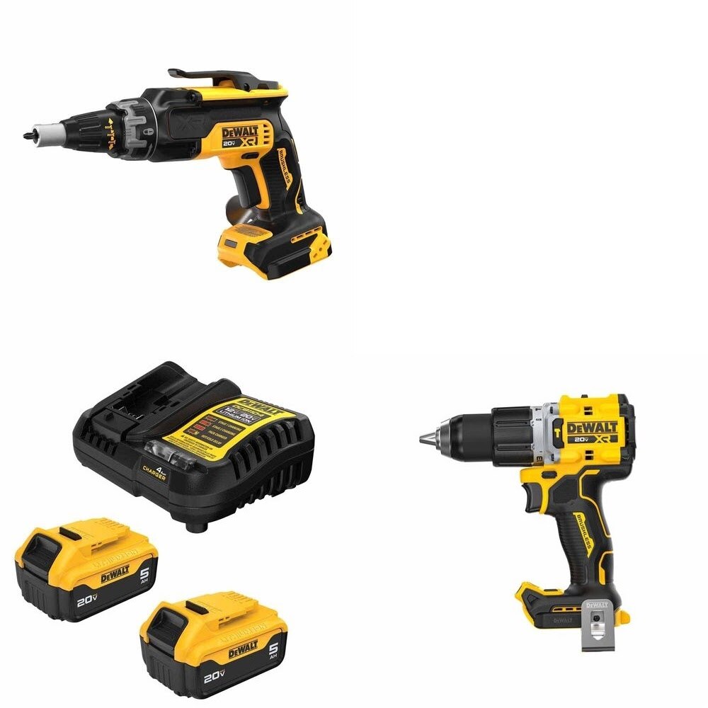 DeWalt 5Ah Battery Kit W/ FREE Screwgun and FREE Hammer Drill