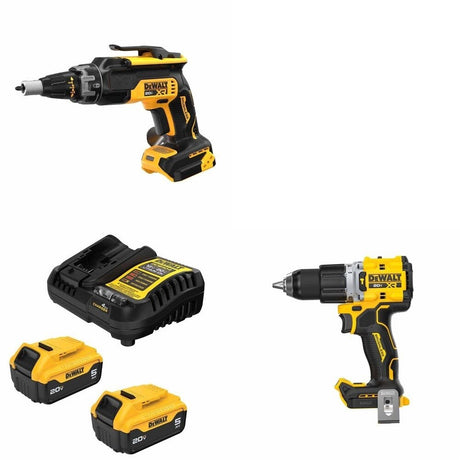 DeWalt 5Ah Battery Kit W/ FREE Screwgun and FREE Hammer Drill