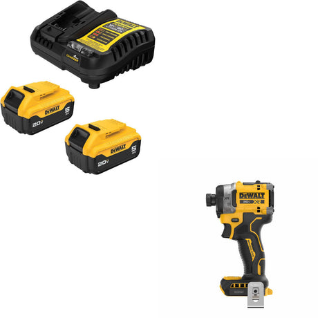 DeWalt DCB205-2C 20V MAX XR Starter Kit W/ FREE DCF860B 20V Max XR Impact Driver