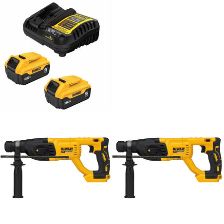 DeWalt DCB205-2C Battery Kit W/ FREE DCH133B Rotary Hammer, 2 Pack