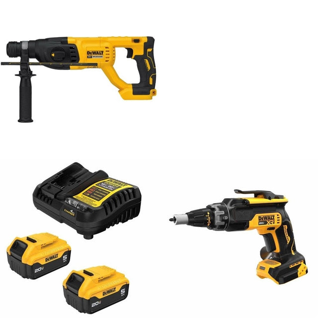 DeWalt Battery Kit W/ FREE Rotary Hammer and FREE Drywall Screwgun