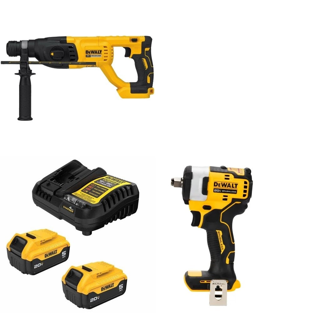 DeWalt DCB205-2C Battery Kit W/ FREE Rotary Hammer and FREE Impact Wrench