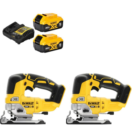 DeWalt DCB205-2C 20V MAX XR 5Ah Starter Kit W/ FREE DCS334B 20V MAX Jig Saw-2Pk
