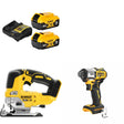 DeWalt DCB205-2C 20V MAX Starter Kit W/ FREE DCS334B 20V Jig Saw & Impact Driver