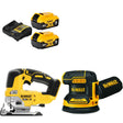 DeWalt DCB205-2C 20V MAX 5Ah Starter Kit W/ FREE DCS334B 20V Jig Saw & Sander