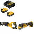DeWalt DCB205-2C Battery Kit W/ FREE DCS382B Recip Saw and FREE DCS356B Multi-Tool