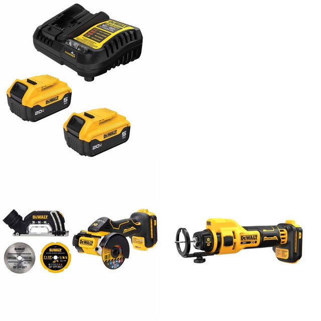 DeWalt DCB205-2C Battery Kit W/ FREE DCS438B Cut-Off Tool and FREE DCE555B