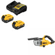 DeWalt DCB205-2C 20V 5Ah Battery Kit W/ FREE DCV501HB 20V Hand Vacuum
