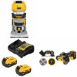 DeWalt DCB205-2C Battery Kit W/ FREE DCW600B Router and FREE Cut-Off Tool