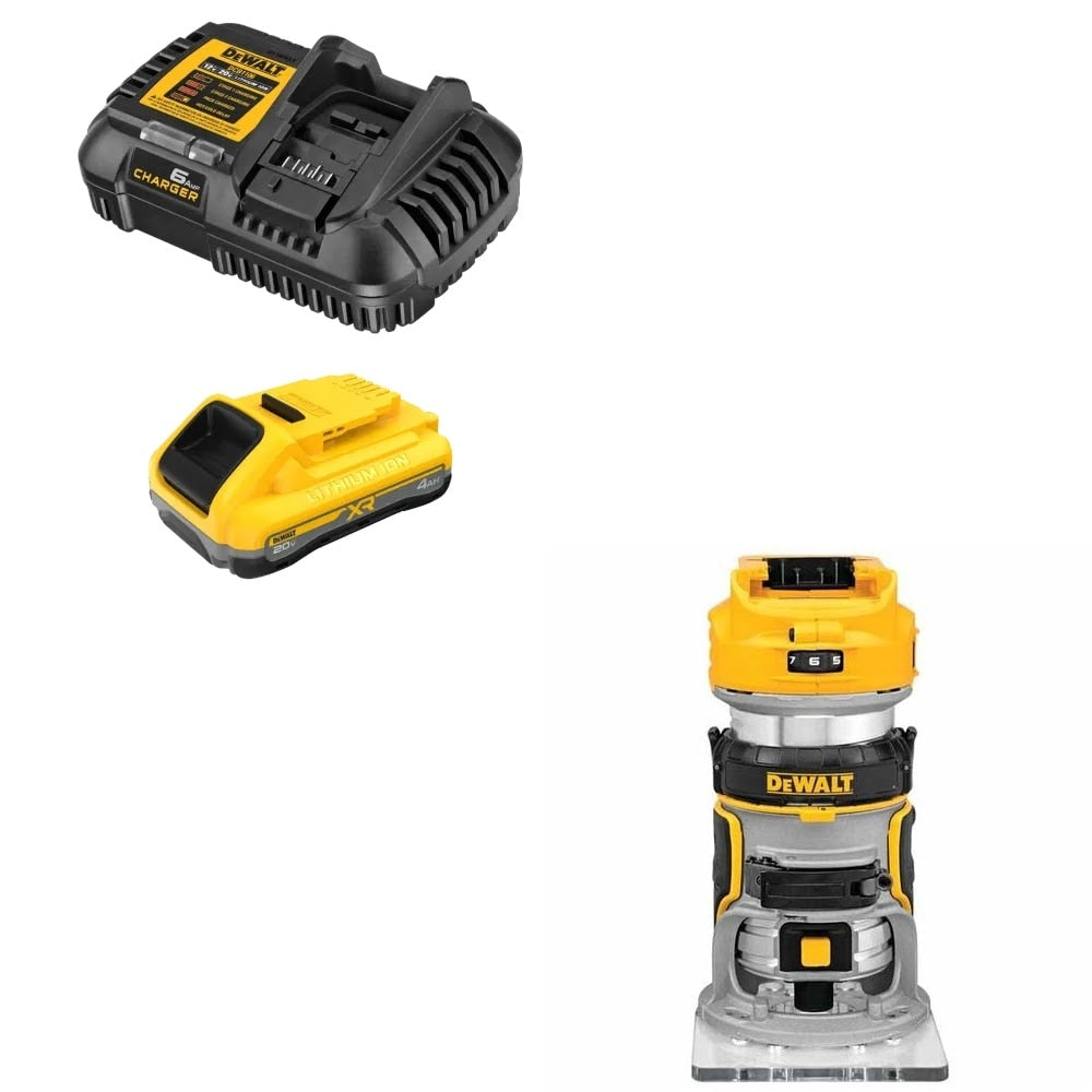 DeWalt DCB2104C Battery/Charger Kit W/ FREE DCW600B Router