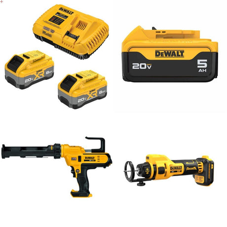 DeWalt 8Ah Kit W/ FREE Battery and FREE Caulk Gun and FREE Cutout Tool
