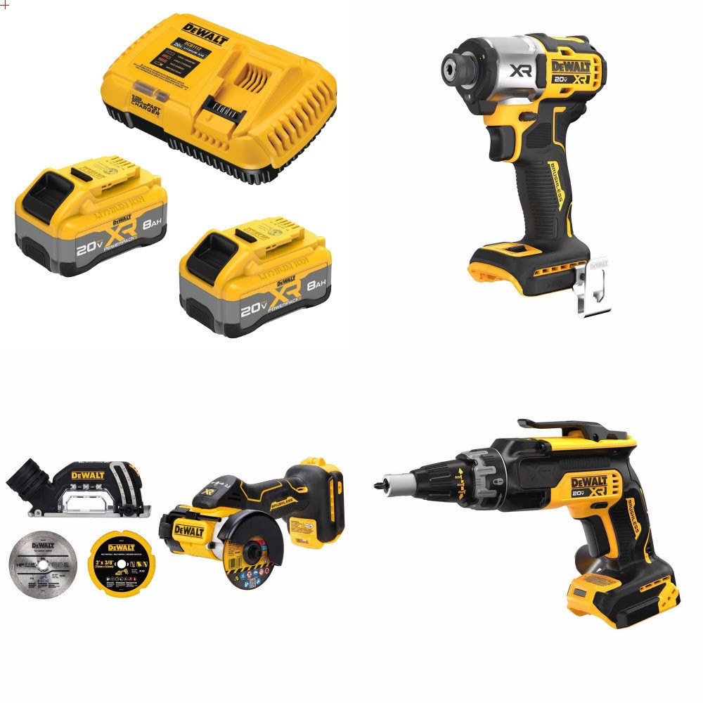 DeWalt DCB2108-2C 8Ah Kit W/ FREE Driver and FREE Cutoff and FREE Screwgun