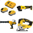DeWalt 8Ah Starter Kit W/ FREE Grinder and FREE Caulk Gun and FREE Jig Saw