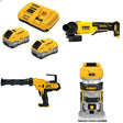 DeWalt DCB2108-2C Kit W/ FREE Grinder and FREE Caulk Gun and FREE Router