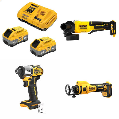 DeWalt Starter 2 Pack Kit W/ FREE Grinder and FREE Driver and FREE Cutout