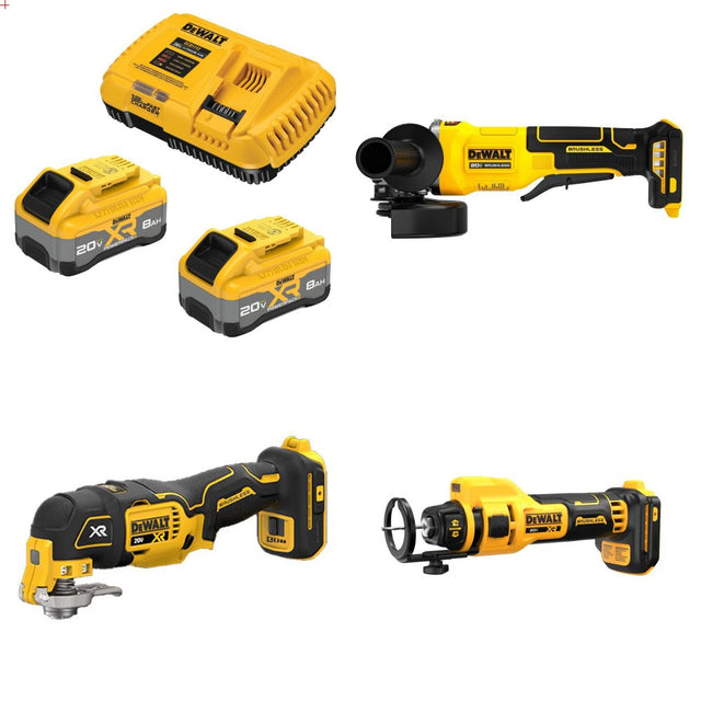 DeWalt DCB2108-2C Kit W/ FREE Grinder, FREE Multi-Tool and FREE Cut-Out