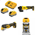 DeWalt DCB2108-2C 8Ah Starter Kit W/ FREE DCG408B Grinder, DCS356B Multi-Tool and DCW600B Router