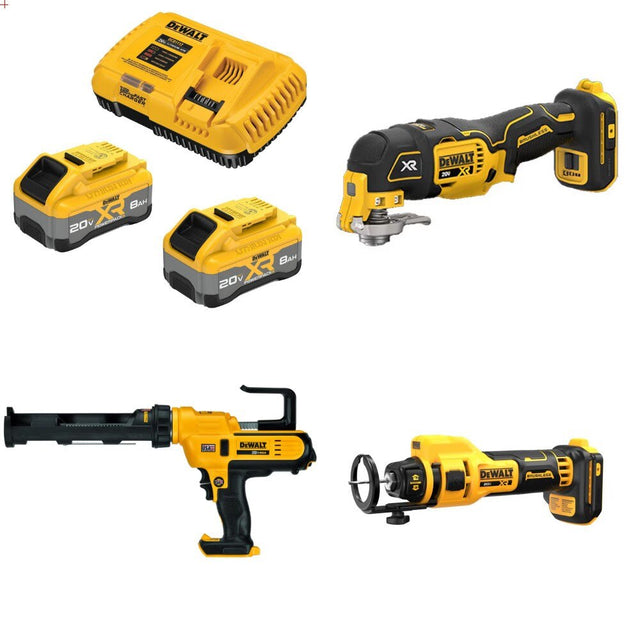 DeWalt 8Ah Starter Kit W/ FREE Osc Tool, FREE Caulk Gun and FREE Cut-Out