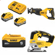 DeWalt DCB2108-2C 20V XR 8Ah Starter Kit W/ FREE DCS382B Saw, DCB205 Battery and DCS334B Jig Saw