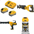 DeWalt DCB2108-2C 20V 8Ah Starter Kit W/ FREE DCS382B Saw and DCE560B Gun and DCW600B Router