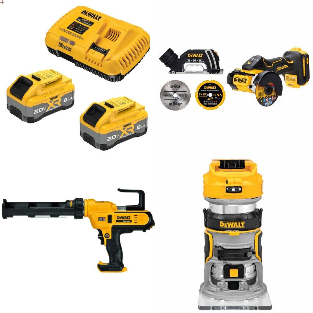 DeWalt DCB2108-2C Kit W/ FREE DCS438B and FREE DCE560B and FREE DCW600B