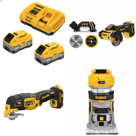 DeWalt DCB2108-2C 8Ah Kit W/ FREE Cutoff and FREE MultiTool and FREE Router