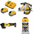 DeWalt 2Pk 8Ah Kit W/ FREE Circular Saw and FREE Grinder and FREE Router
