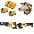 DeWalt 8Ah Starter Kit W/ FREE Circ Saw and FREE Recip Saw and FREE Grinder
