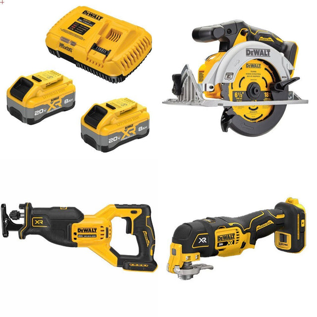 DeWalt 8Ah Starter Kit W/ FREE DCS565B and FREE DCS382B and FREE DCS356B
