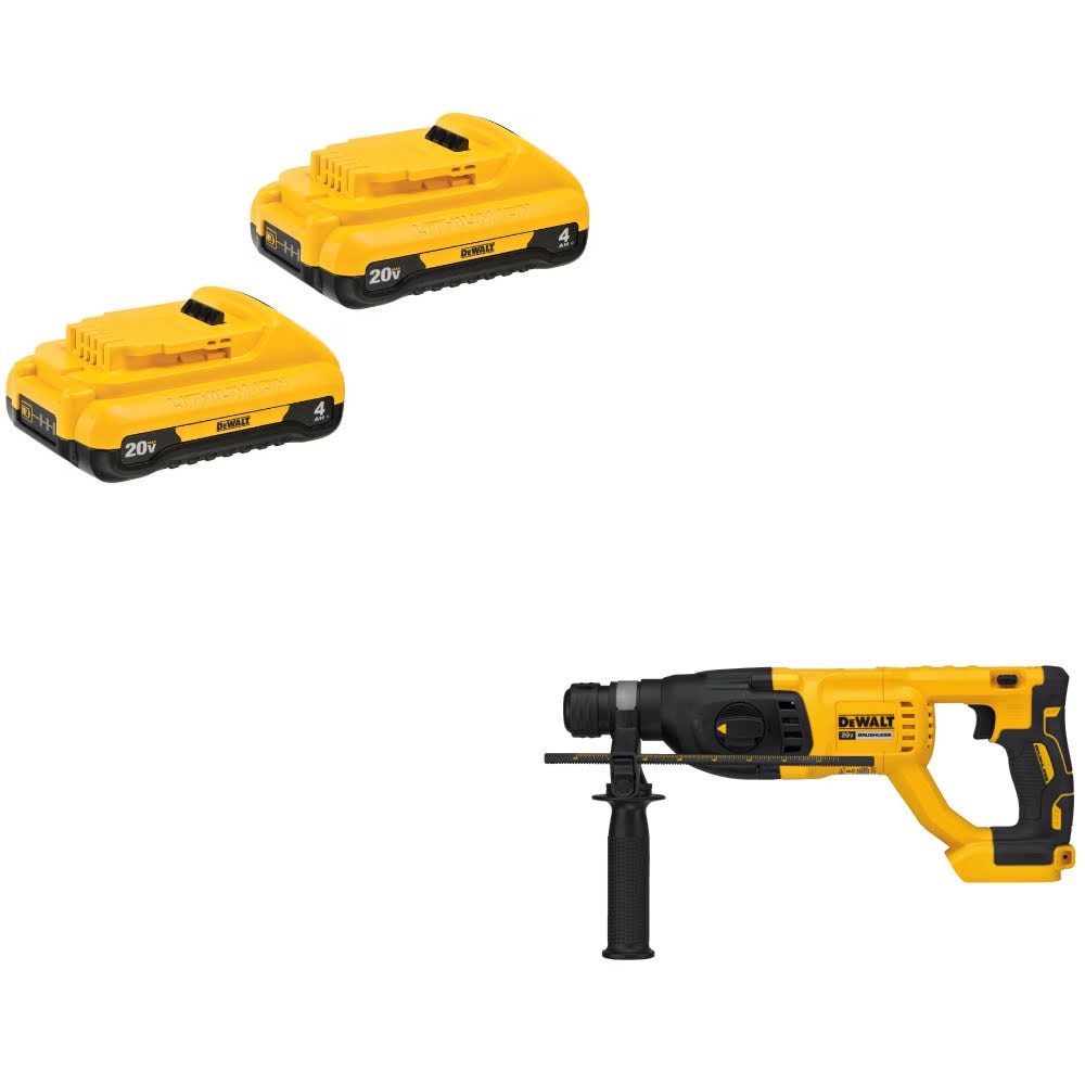 DeWalt DCB240-2 Battery Kit W/ FREE DCH133B Rotary Hammer