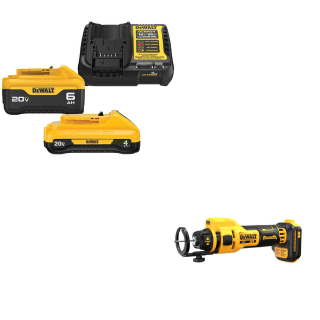 DeWalt DCB2460C 20V MAX Starter Kit W/ FREE DCE555B 20V MAX Cut-Out Tool, Bare