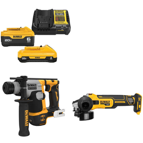 DeWalt DCB2460C Battery & Charger Kit W/ FREE DCH172B Hammer Drill and FREE DCG405B Grinder