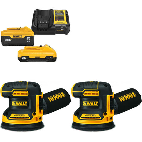 DeWalt DCB2460C Battery & Charger Kit W/ FREE DCW210B Sander, 2 Pack