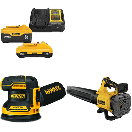 DeWalt DCB2460C Battery Kit W/ FREE DCW210B Sander and FREE DCBL722B Blower