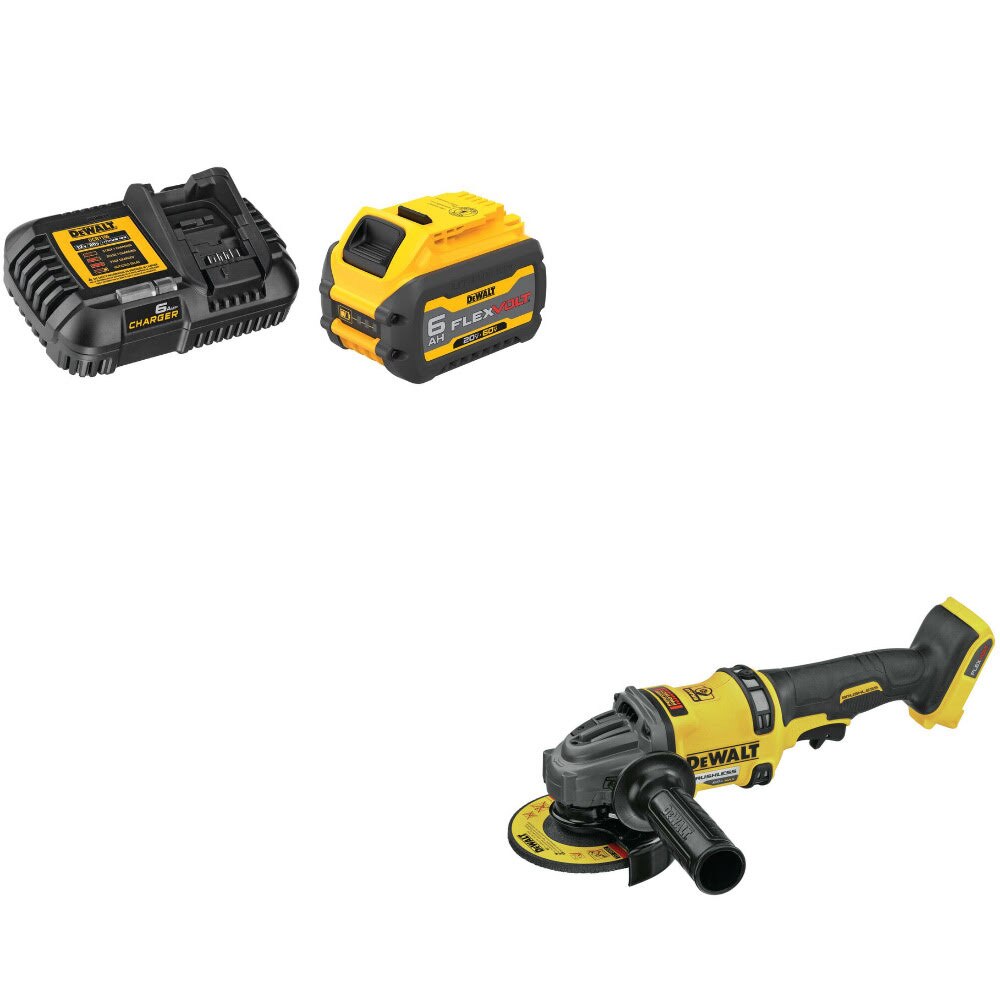 DeWalt DCB606C FLEXVOLT 20V/60V MAX Starter Kit W/ DCG418B 60V 4.5"-6" Grinder