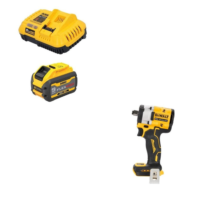 DeWalt DCB609C Battery/Charger Kit W/ FREE DCF921B Impact Wrench