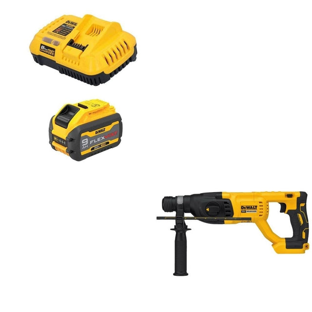 DeWalt DCB609C Battery/Charger Kit W/ FREE DCH133B Rotary Hammer