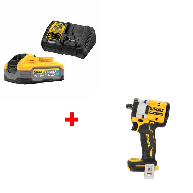 DeWalt DCBP520C 20V Max PowerStack Starter Kit w/ FREE DCF921B 20V Impact Wrench